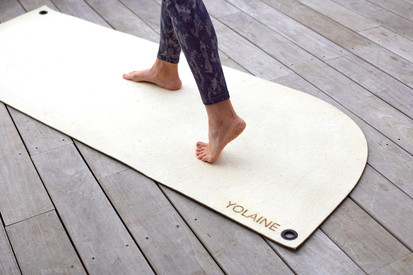 Tapis de yoga en laine et liège 100% naturel
